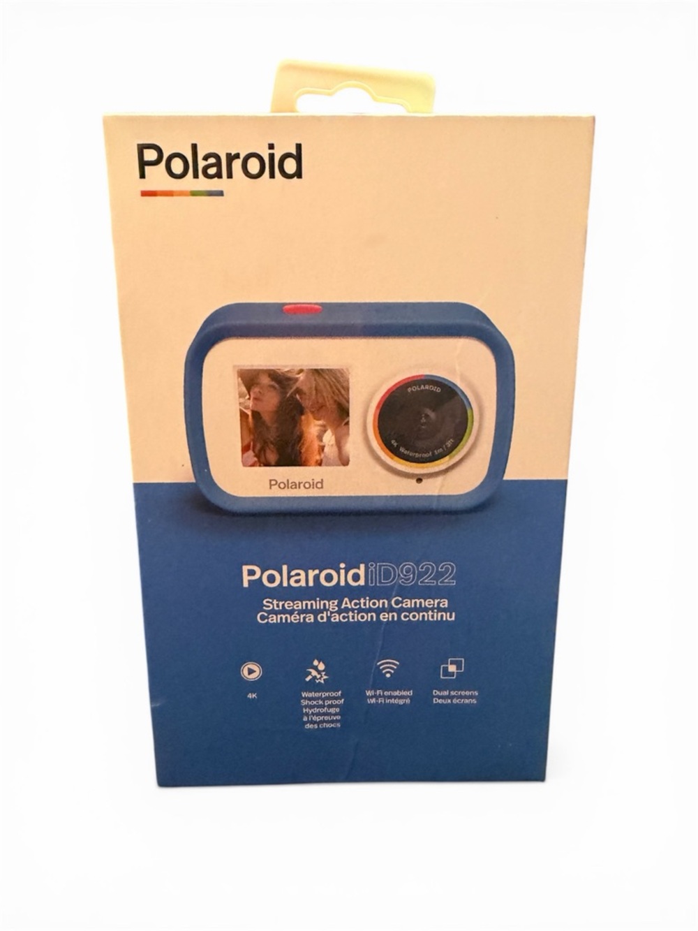 Polaroid iD922 Blue and White Action Camera
